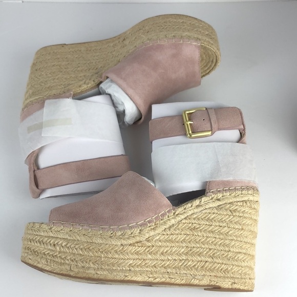 NEW Marc Fisher Adalyn 5 Espadrille Peep Toe Wedges - Picture 9 of 12